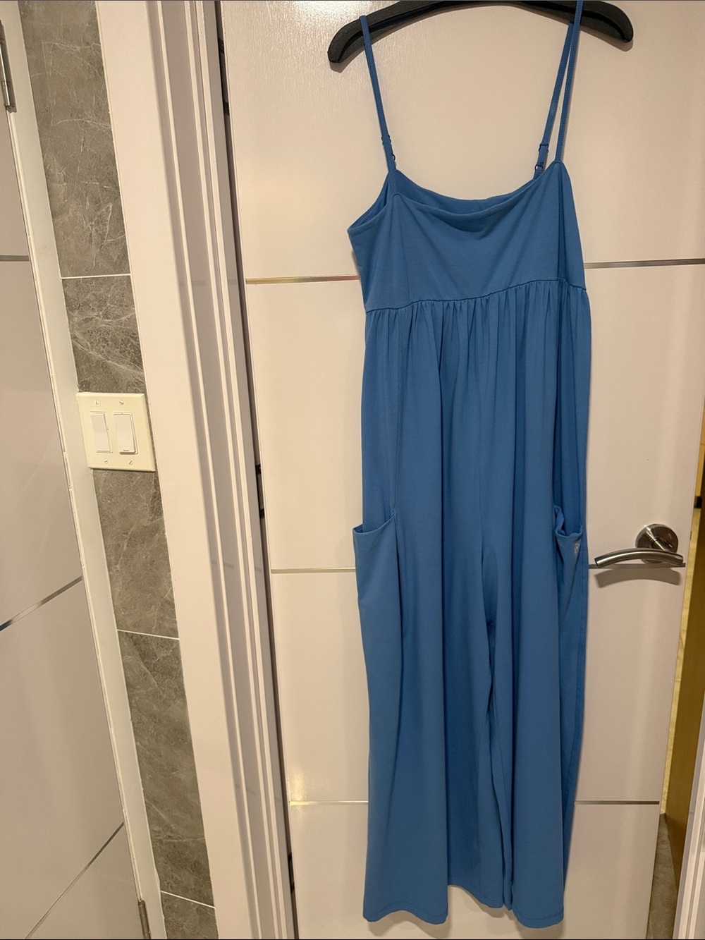 NWT Free People FP Movement Hot Shot Strappy Onsie Jumpsuit Jumper Blue Size XL - Picture 10 of 12